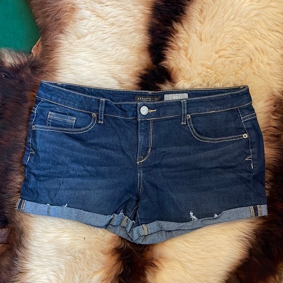 Aeropostale Midi Jean Shorts - Picture 1 of 6